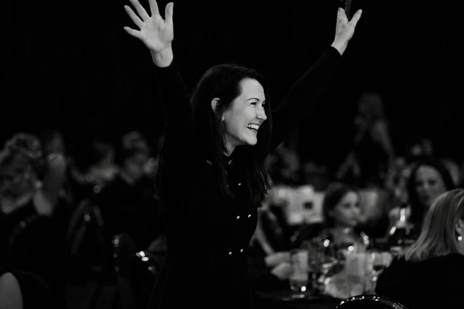 Hayley's Mum celebrating the award